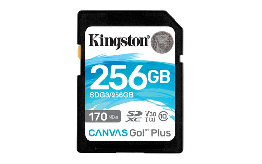 KINGSTON 256GB SDXC CANVAS GO PLUS 170R C10 UHS-I U3 V30