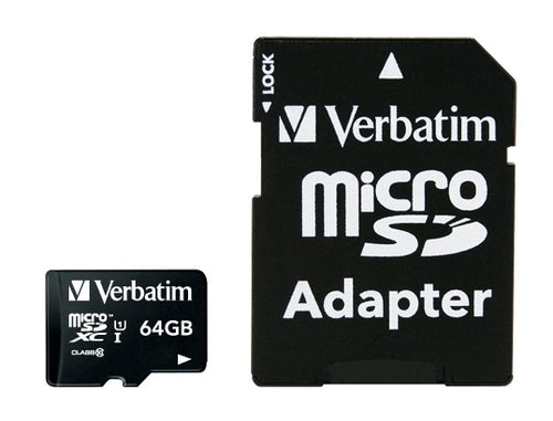 VERBATIM 64GB SDXC PLUS ADAP CLASS 10